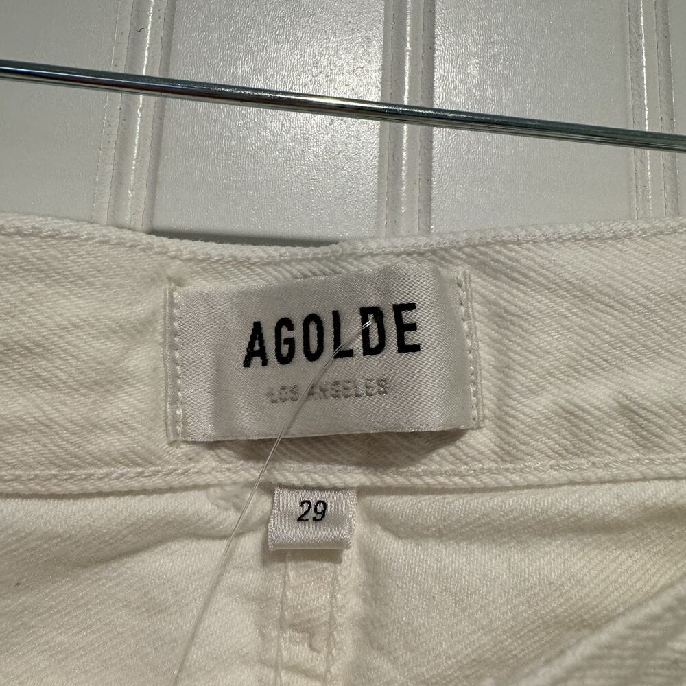 Agolde Lana Slice Jeans Mid Rise Vintage Straight White Denim NEW Size 29 - Picture 5 of 12